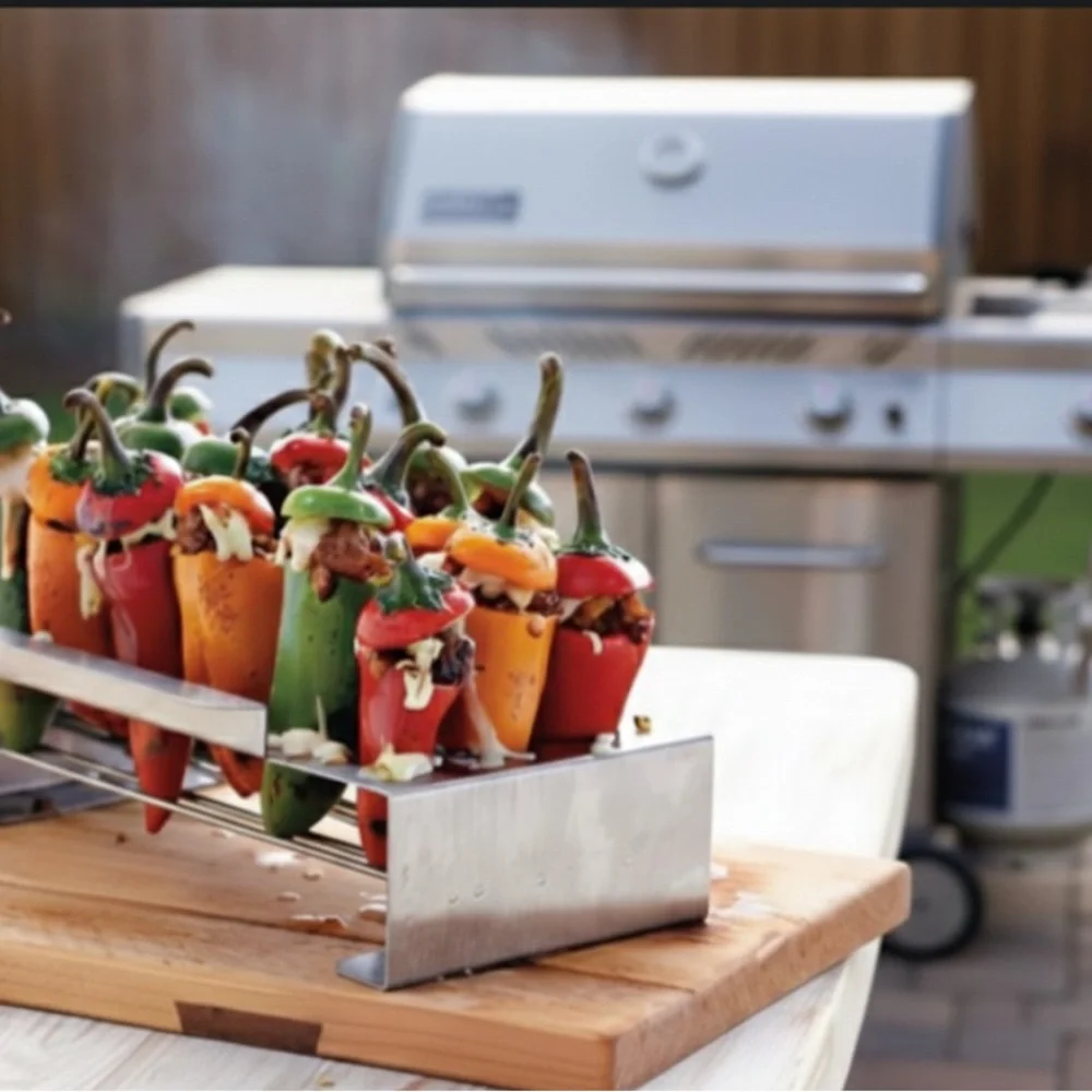 NEW! WILLIAMS-SONOMA 18-Hole Stainless Steel Pepper Roaster Rack ~Super Bowl~